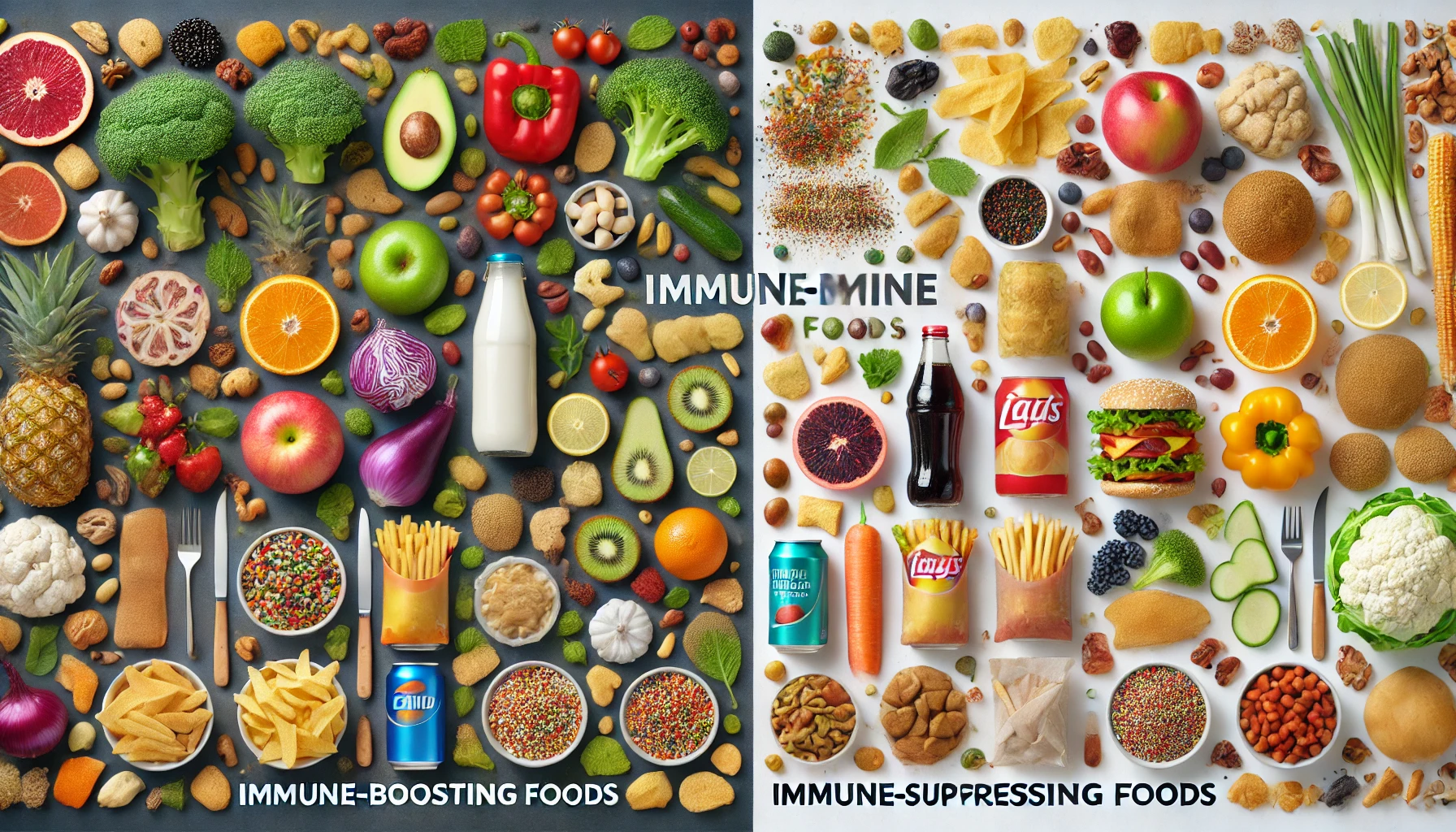 immune suppressing foods vs immune boosting foods