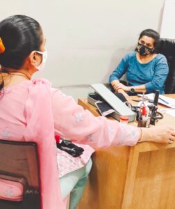 Dr greeva mankad with patient